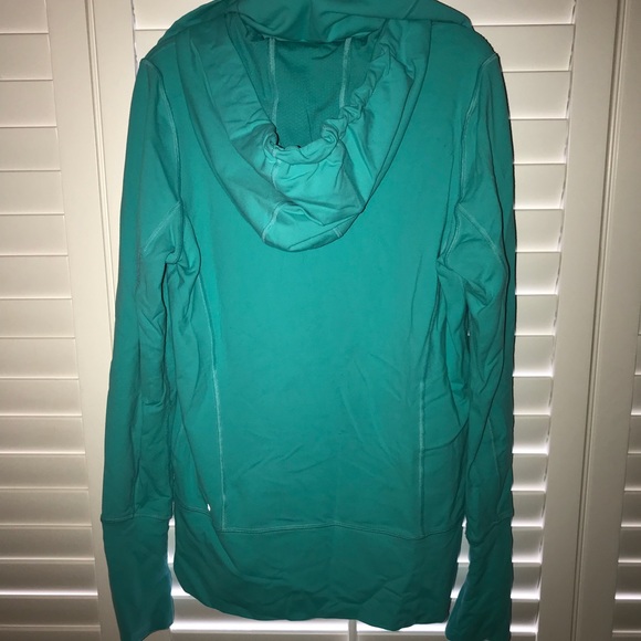 Teal lulu lemon hoodie size 10. - Picture 2 of 4